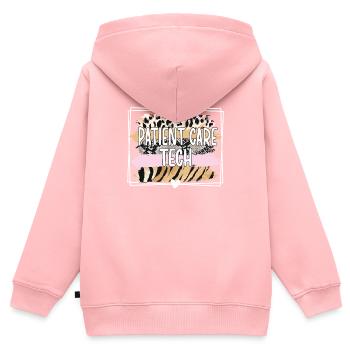 Techniker der Patientenversorgung Pflegetechniker - Kinder Premium Organic Zip Hoodie - Rosa - Hinten - AI Model Kid Female (0cm)