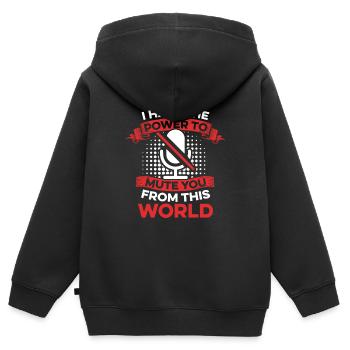 Tontechniker Sound Audio Engineer - Kinder Premium Organic Zip Hoodie - Schwarz - Hinten - AI Model Kid Male (0cm)