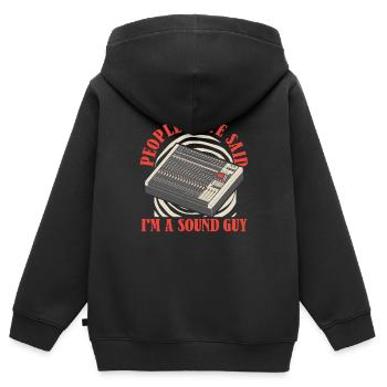 Tontechniker Sound Audio Engineer - Kinder Premium Organic Zip Hoodie - Schwarz - Hinten - AI Model Kid Male (0cm)