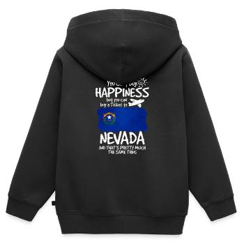 Nevada - Sweat Premium à capuche zippé enfant bio - noir - Dos - AI Model Kid Male (0cm)