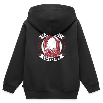 Tontechniker Sound Audio Engineer - Kinder Premium Organic Zip Hoodie - Schwarz - Hinten - AI Model Kid Male (0cm)