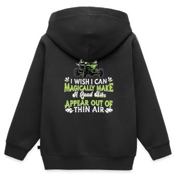 Quad Atv Motorsport - Kinder Premium Organic Zip Hoodie - Schwarz - Hinten - AI Model Kid Male (0cm)