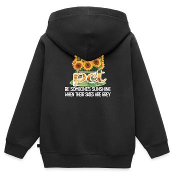 Technicien en soins aux patients Soins aux patients PCT - Sweat Premium à capuche zippé enfant bio - noir - Dos - AI Model Kid Male (0cm)