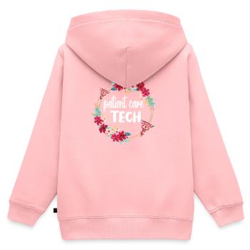 Patientenversorgungstechniker Patientenpflege PCT - Kinder Premium Organic Zip Hoodie - Rosa - Hinten - AI Model Kid Female (0cm)