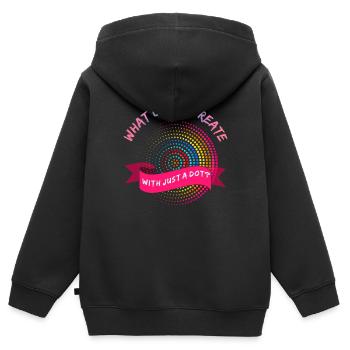 Create With A Dot Colorful International Dot Day - Kinder Premium Organic Zip Hoodie - Schwarz - Hinten - AI Model Kid Male (0cm)