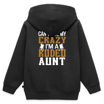 Cadeau de tante Rodeo Rodeo Rider Rodeo Rider - Sweat Premium à capuche zippé enfant bio - noir - Dos - AI Model Kid Male (0cm)