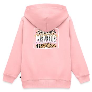 Appréciation du mentor Cadeaux de mentor personnel - Sweat Premium à capuche zippé enfant bio - rose - Dos - AI Model Kid Female (0cm)