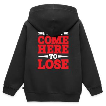 Je ne suis pas venu ici pour perdre - Sweat Premium à capuche zippé enfant bio - noir - Dos - AI Model Kid Male (0cm)