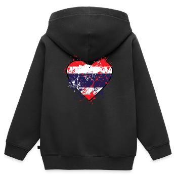 Thaïlande - Sweat Premium à capuche zippé enfant bio - noir - Dos - AI Model Kid Male (0cm)