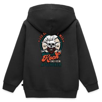 Leg Das Rezept Weg Ich Bin Koch - Kinder Premium Organic Zip Hoodie - Schwarz - Hinten - AI Model Kid Male (0cm)