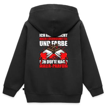 Maler - Kinder Premium Organic Zip Hoodie - Schwarz - Hinten - AI Model Kid Male (0cm)