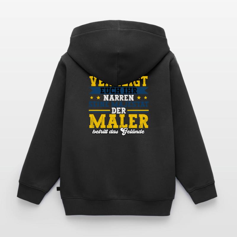 Maler Kinder Premium Organic Zip Hoodie