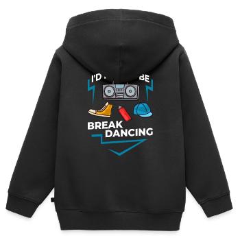 Breakdance Musik Breaking BBoy Bgirl - Kinder Premium Organic Zip Hoodie - Schwarz - Hinten - AI Model Kid Male (0cm)