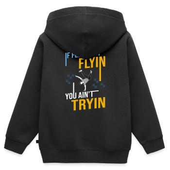 Breakdance Musik Breaking BBoy Bgirl - Kinder Premium Organic Zip Hoodie - Schwarz - Hinten - AI Model Kid Male (0cm)