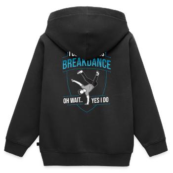 Breakdance Musik Breaking BBoy Bgirl - Kinder Premium Organic Zip Hoodie - Schwarz - Hinten - AI Model Kid Male (0cm)