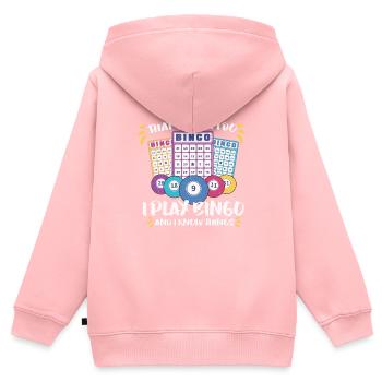 Bingo Card Game Grandma Bingo Player Bingo Cards - Kinder Premium Organic Zip Hoodie - Rosa - Hinten - AI Model Kid Female (0cm)