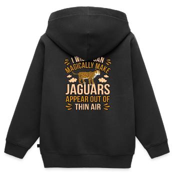 Jaguar - Kinder Premium Organic Zip Hoodie - Schwarz - Hinten - AI Model Kid Male (0cm)