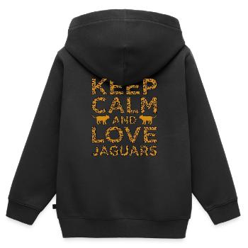 Jaguar - Kinder Premium Organic Zip Hoodie - Schwarz - Hinten - AI Model Kid Male (0cm)