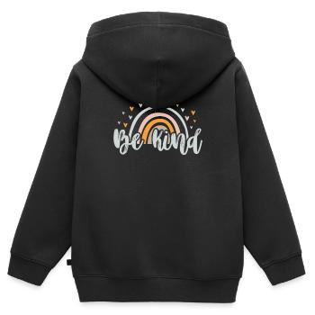 Bully Prevention Shirts Orange Kid Unity Day - Sweat Premium à capuche zippé enfant bio - noir - Dos - AI Model Kid Male (0cm)