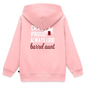 Best Barrel Racing Aunt Barrel Racer Aunt Gift - Kids Premium Organic Zip-up Hoodie - rose - Back - AI Model Kid Female (0cm)