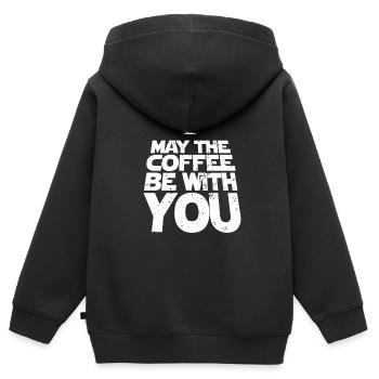 Kaffee - Kinder Premium Organic Zip Hoodie - Schwarz - Hinten - AI Model Kid Male (0cm)