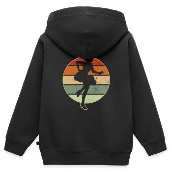 Samba - Kinder Premium Organic Zip Hoodie - Schwarz - Hinten - AI Model Kid Male (0cm)