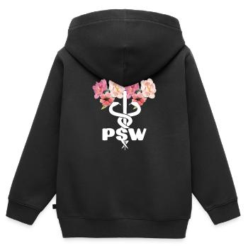 Sozialbetreuer Persönlicher Betreuer Hilfsperson - Kinder Premium Organic Zip Hoodie - Schwarz - Hinten - AI Model Kid Male (0cm)
