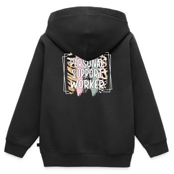 Sozialbetreuerin Persönlicher Betreuer Hilfsperson - Kinder Premium Organic Zip Hoodie - Schwarz - Hinten - AI Model Kid Male (0cm)