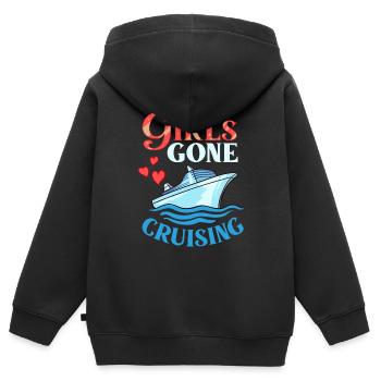 Croisière Croisière Croisière Croisière - Sweat Premium à capuche zippé enfant bio - noir - Dos - AI Model Kid Male (0cm)