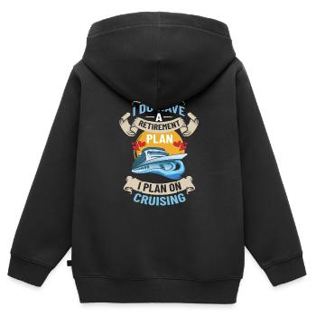 Croisière Croisière Croisière Croisière - Sweat Premium à capuche zippé enfant bio - noir - Dos - AI Model Kid Male (0cm)