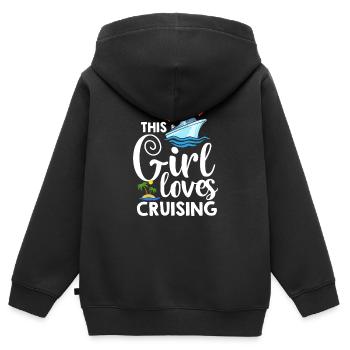 Croisière Croisière Croisière Croisière - Sweat Premium à capuche zippé enfant bio - noir - Dos - AI Model Kid Male (0cm)