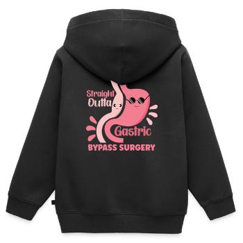 Sleeve gastrectomy Sleeve gastrectomy - Kids Premium Organic Zip-up Hoodie - black - Back - AI Model Kid Male (0cm)