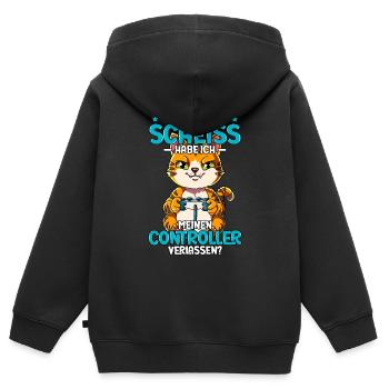 Zocken Gaming - Kinder Premium Organic Zip Hoodie - Schwarz - Hinten - AI Model Kid Male (0cm)