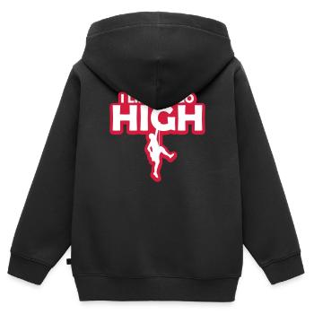 aiment se défoncer - Sweat Premium à capuche zippé enfant bio - noir - Dos - AI Model Kid Male (0cm)