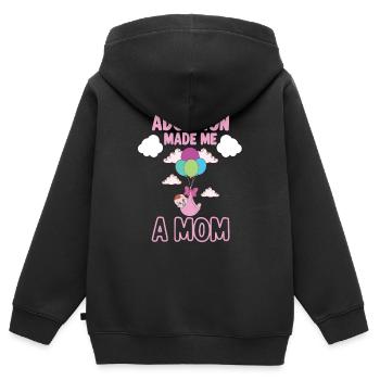 Lustige Adoptions-adoptions-tagesgeschenke - Kinder Premium Organic Zip Hoodie - Schwarz - Hinten - AI Model Kid Male (0cm)