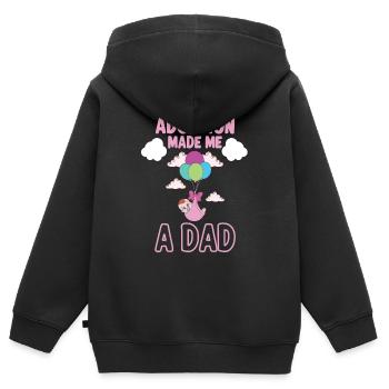 Lustige Adoptions-adoptions-tagesgeschenke - Kinder Premium Organic Zip Hoodie - Schwarz - Hinten - AI Model Kid Male (0cm)