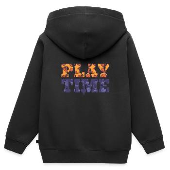 Joueur de basket-ball Sports Hobby Dicton - Sweat Premium à capuche zippé enfant bio - noir - Dos - AI Model Kid Male (0cm)