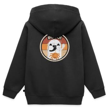 Ghost Costume Ghost Halloween Ghost - Kids Premium Organic Zip-up Hoodie - black - Back - AI Model Kid Male (0cm)