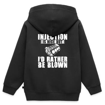 L’injection est agréable mais je préfère être soufflé 3 - Sweat Premium à capuche zippé enfant bio - noir - Dos - AI Model Kid Male (0cm)