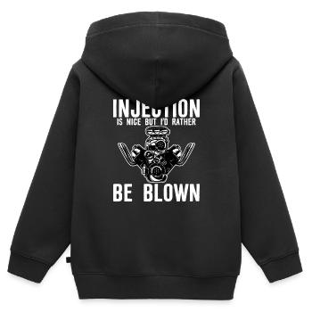 L’injection est agréable mais je préfère être soufflé - Sweat Premium à capuche zippé enfant bio - noir - Dos - AI Model Kid Male (0cm)