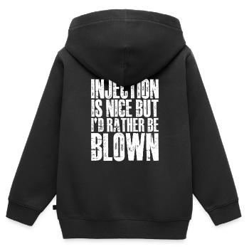 L’injection est agréable mais je préfère être soufflé 4 - Sweat Premium à capuche zippé enfant bio - noir - Dos - AI Model Kid Male (0cm)