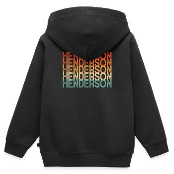 Henderson, Nevada - Sweat Premium à capuche zippé enfant bio - noir - Dos - AI Model Kid Male (0cm)