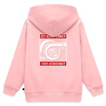 Ne soyez pas un moteur à combustion à entraînement de penny - Sweat Premium à capuche zippé enfant bio - rose - Dos - AI Model Kid Female (0cm)