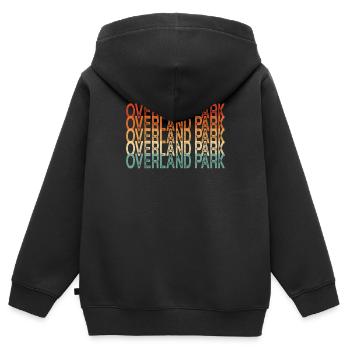 Parc Kansas Overland - Sweat Premium à capuche zippé enfant bio - noir - Dos - AI Model Kid Male (0cm)