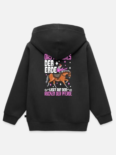 Voltigieren - Kinder Premium Organic Zip Hoodie - Schwarz