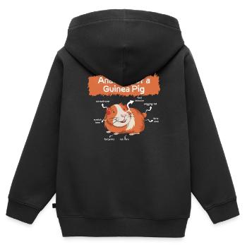 Définition Animal Animal Anatomie de Guêpe de Guinée Hamster - Sweat Premium à capuche zippé enfant bio - noir - Dos - AI Model Kid Male (0cm)