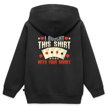 J’ai acheté cette chemise avec votre - Sweat Premium à capuche zippé enfant bio - noir - Dos - AI Model Kid Male (0cm)
