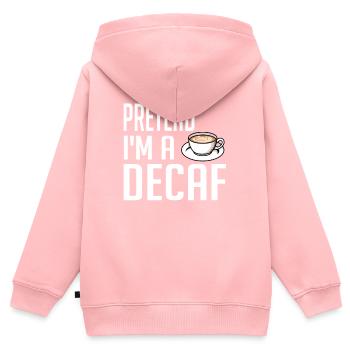 Decaffeinated Coffee Caffeine Caffeine Free - Kids Premium Organic Zip-up Hoodie - rose - Back - AI Model Kid Female (0cm)