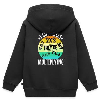 J’ai acquis des compétences qu’ils multiplient - Sweat Premium à capuche zippé enfant bio - noir - Dos - AI Model Kid Male (0cm)