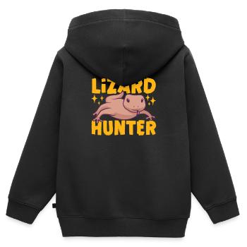 Lézard Barbu Dragon Amoureux Des Reptiles Amoureux - Sweat Premium à capuche zippé enfant bio - noir - Dos - AI Model Kid Male (0cm)